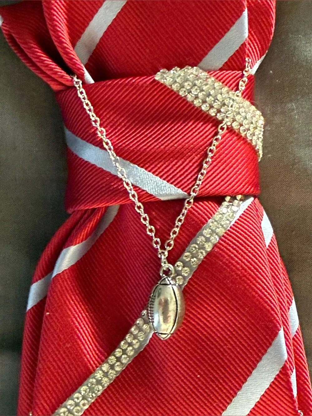 Ohio State University Buckeyes Tie Necklace